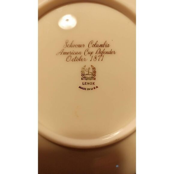 Schooner Columbia American cup defender October 1871 Lenox ashtray - Picture 4 of 5